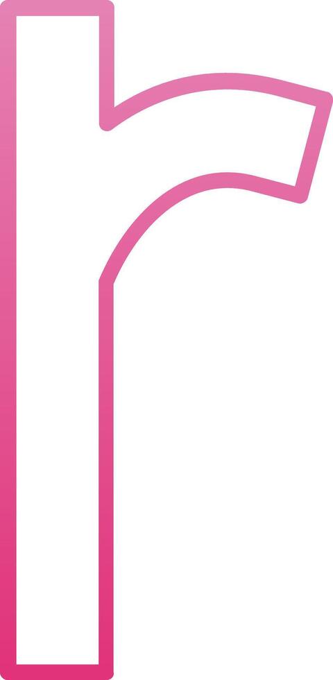 Small r Icon vector