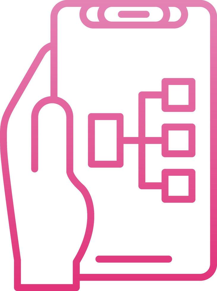 Structure Line Gradient Icon vector