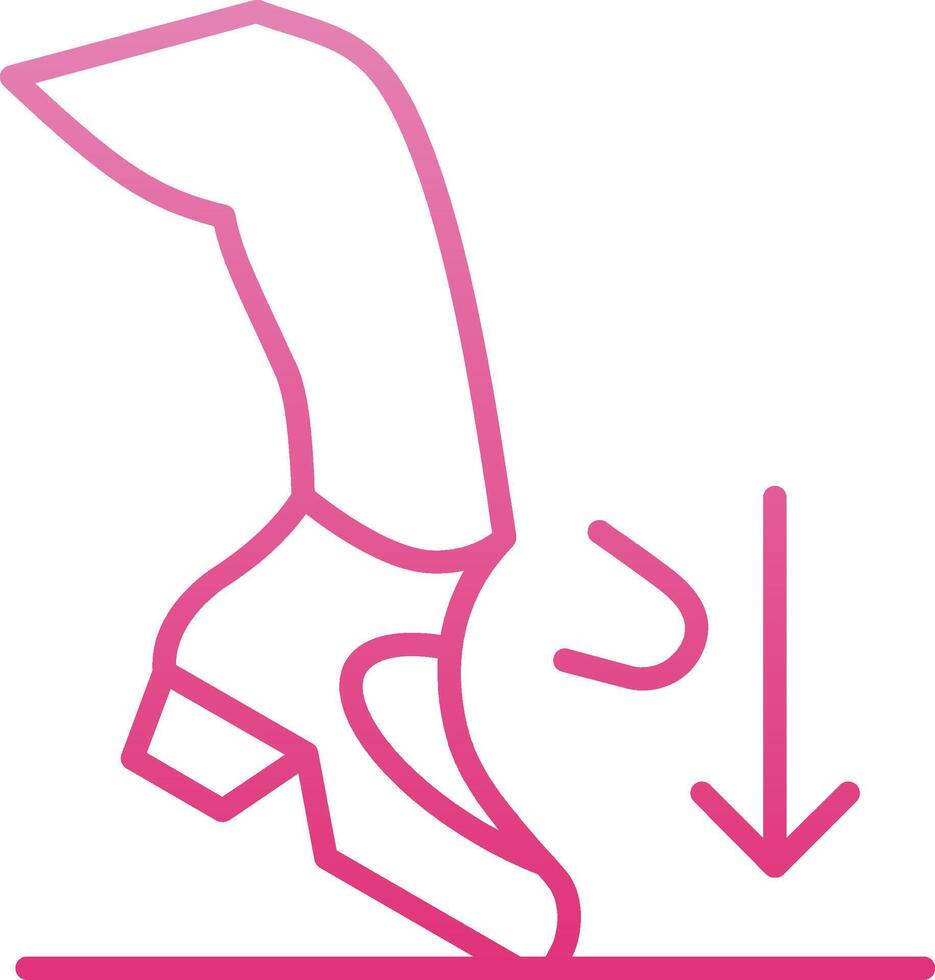 Ball Dig Line Gradient Icon vector