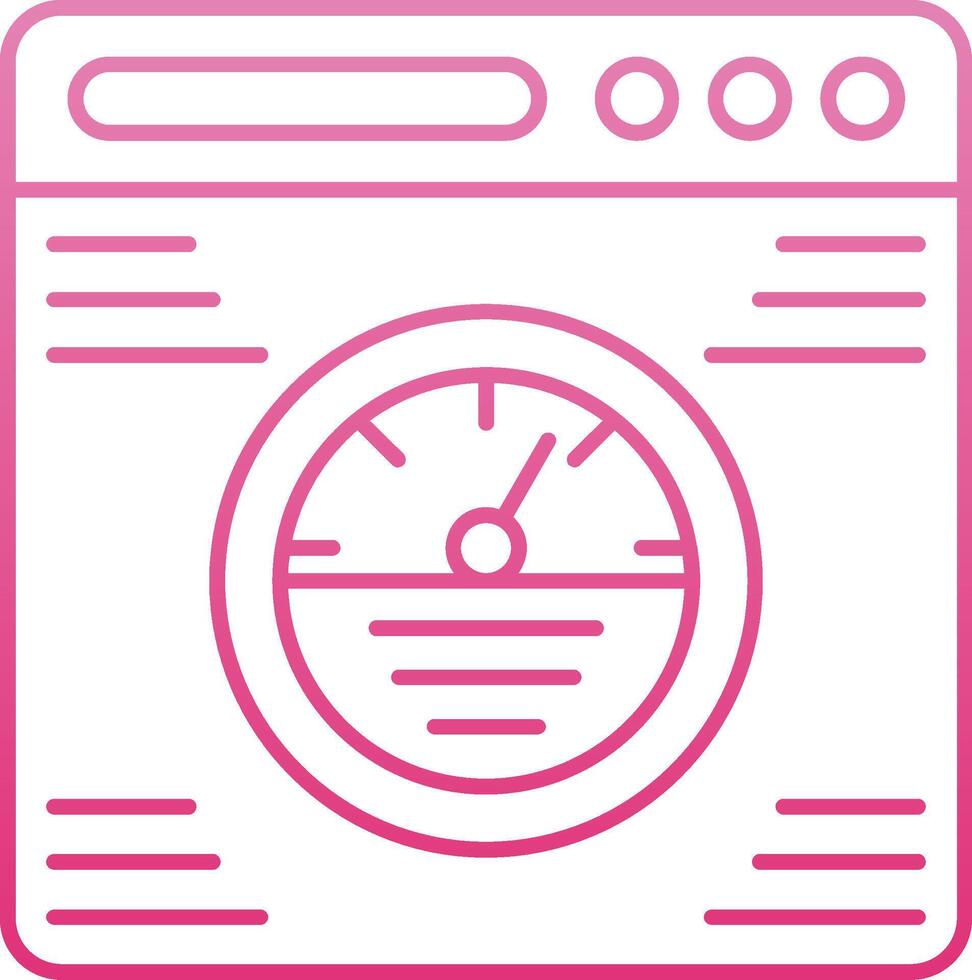 Speedometer Line Gradient Icon vector
