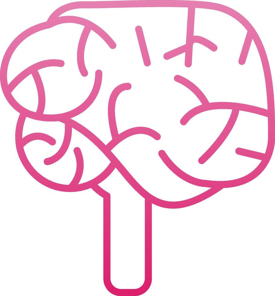 Cerebellum Line Gradient Icon vector