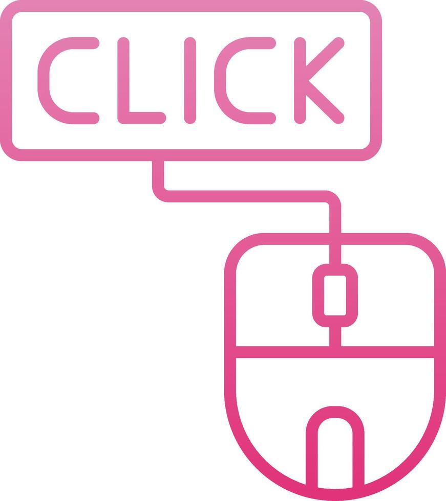 Click Line Gradient Icon vector