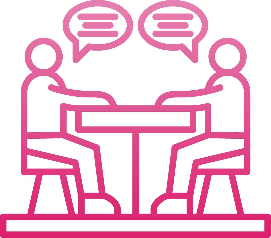 Discussion Line Gradient Icon vector