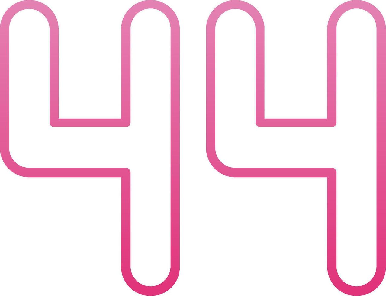 Forty four Line Gradient Icon vector
