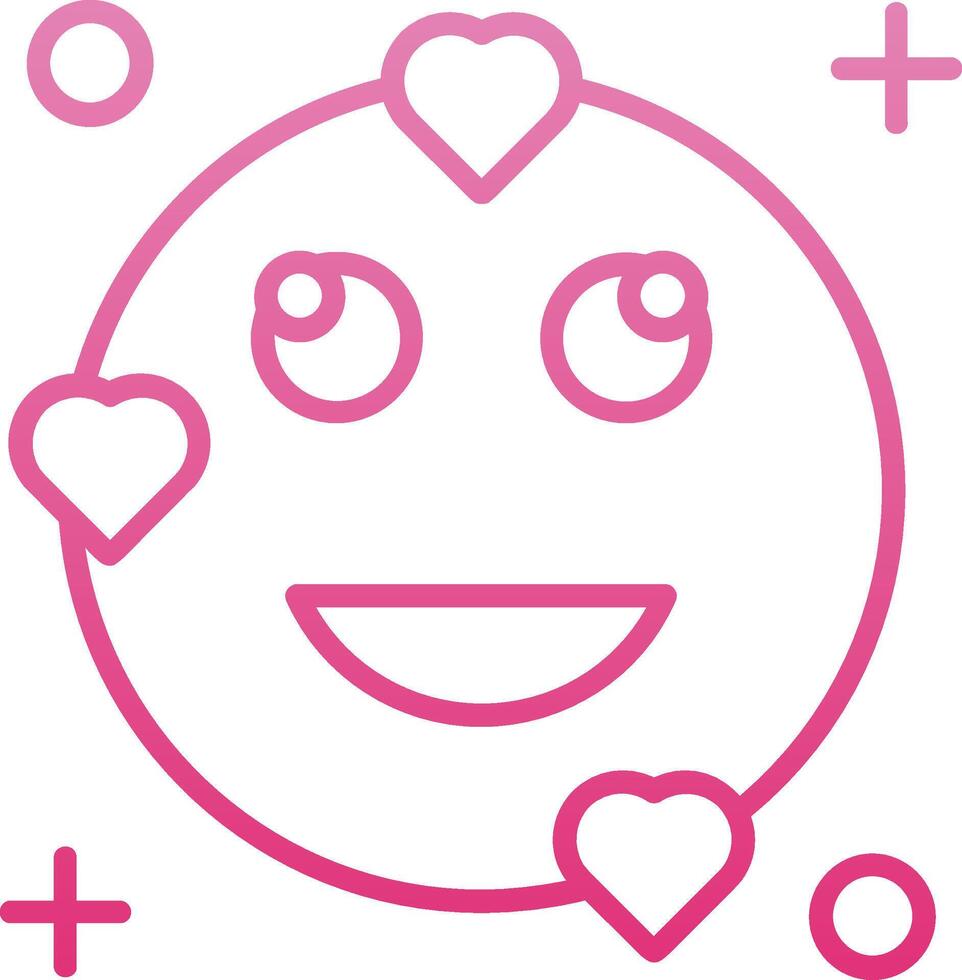 Love Line Gradient Icon vector