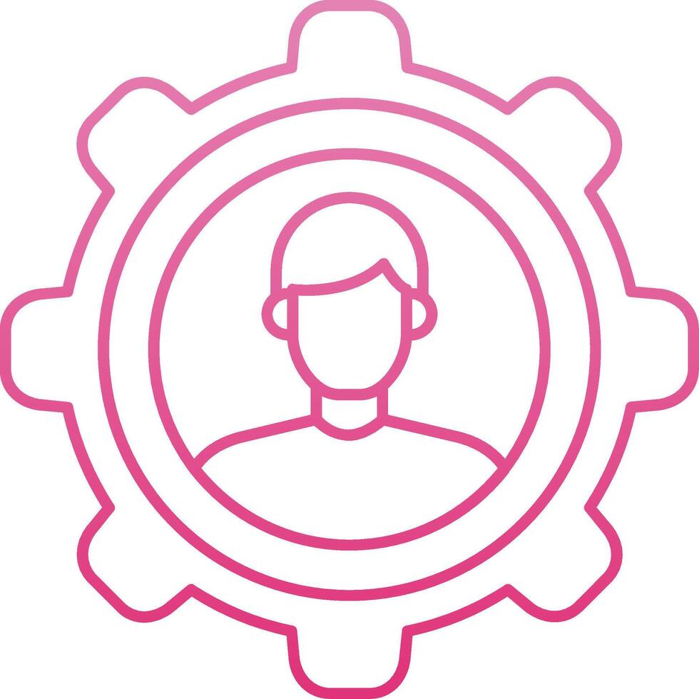 Customer Relationship Line Gradient Icon vector