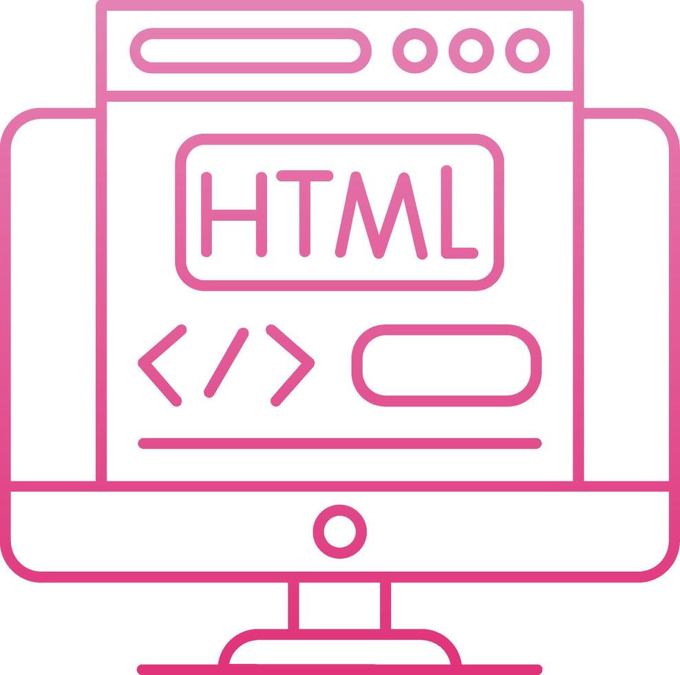 Html Line Gradient Icon vector