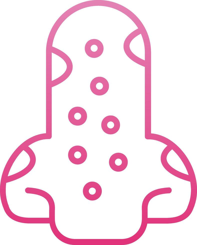 Blackhead Line Gradient Icon vector
