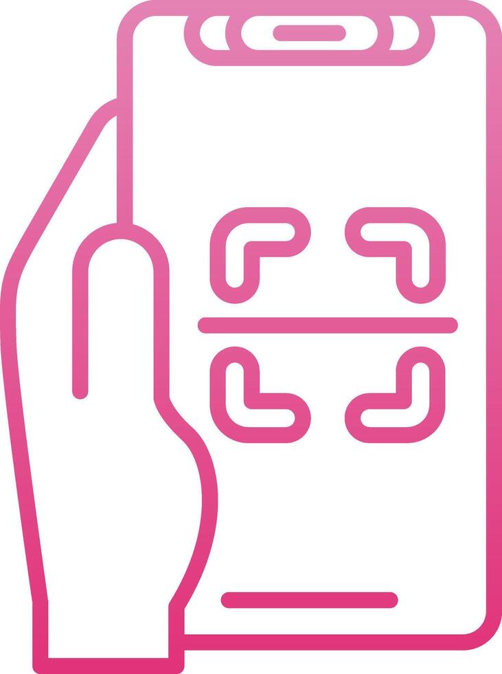 Scanner Line Gradient Icon vector