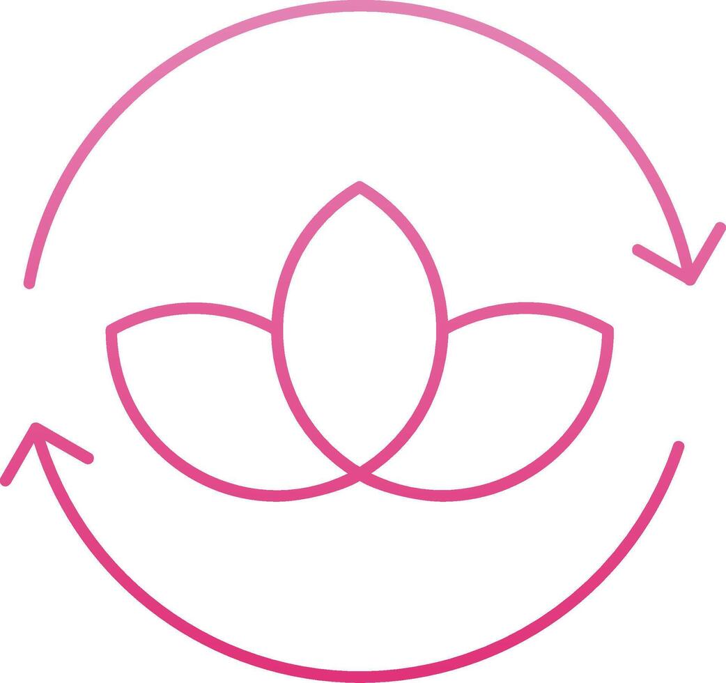 Zero Waste Line Gradient Icon vector