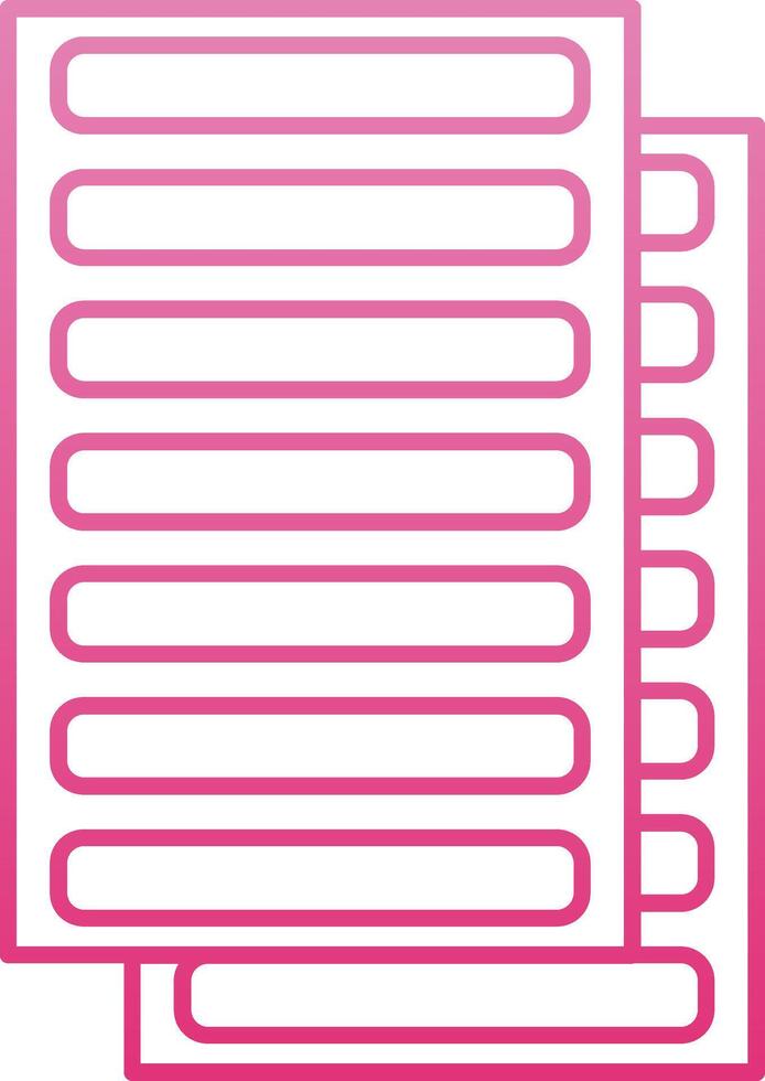 Daily Ledger Line Gradient Icon vector
