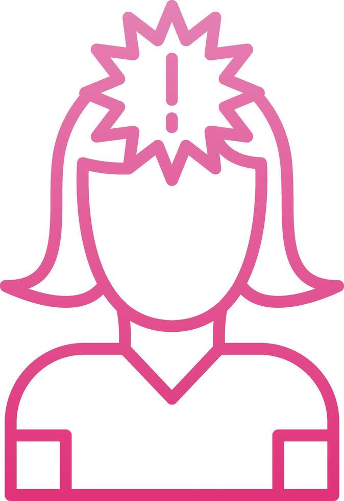 Panic Line Gradient Icon vector