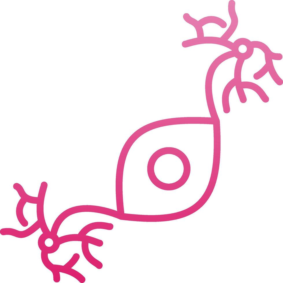 Pseudounipolar Line Gradient Icon vector