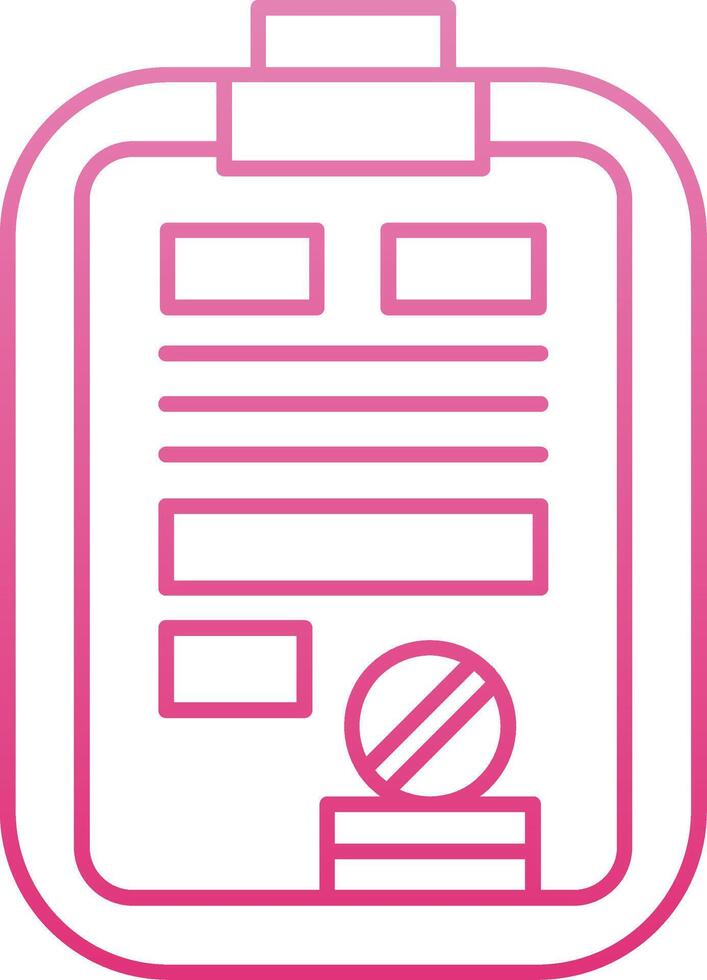 Schedule Line Gradient Icon vector