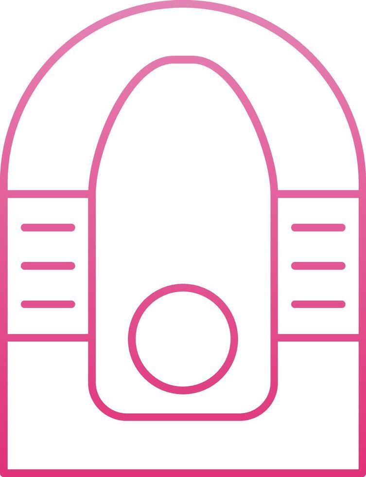 Portable Toilet Line Gradient Icon vector