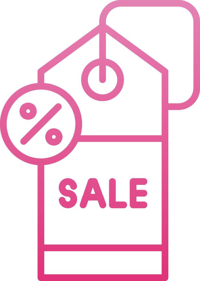 Sale Line Gradient Icon vector