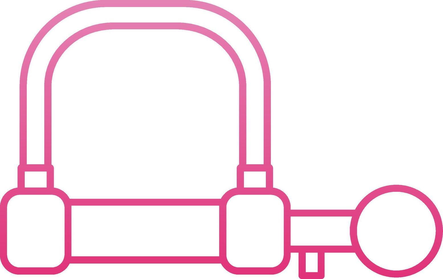 Wire Lock Line Gradient Icon vector