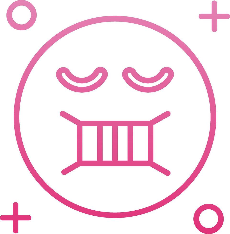 Face mask Line Gradient Icon vector