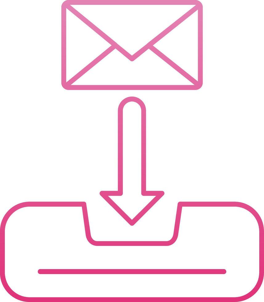 Inbox Line Gradient Icon vector