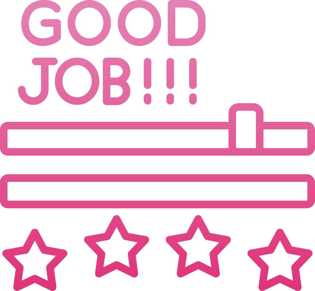 Good Job Line Gradient Icon vector