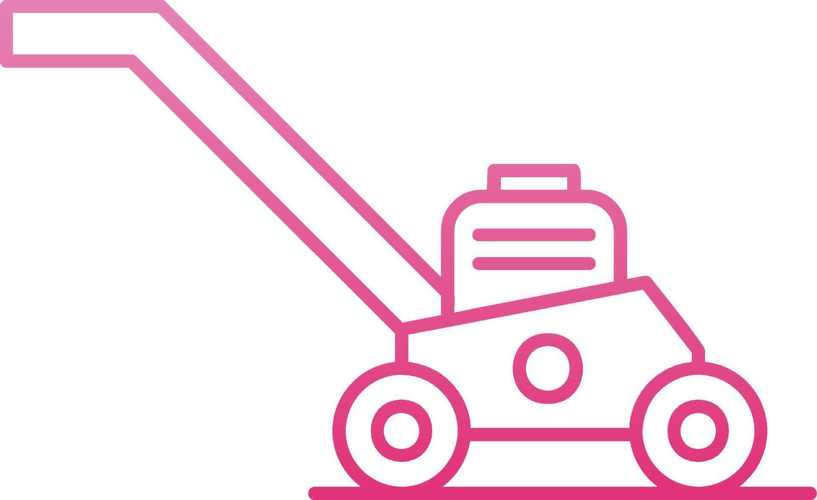 Lawn Mower Line Gradient Icon vector