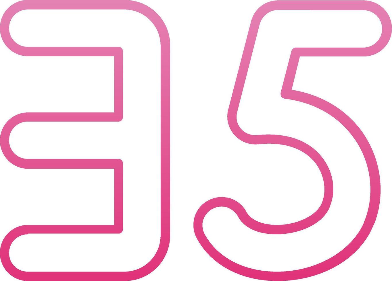 Thirty five Line Gradient Icon vector