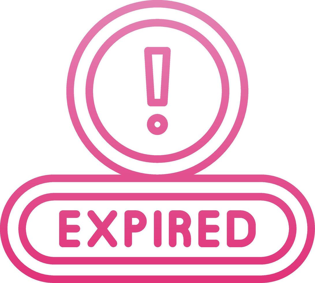 Expired Line Gradient Icon vector