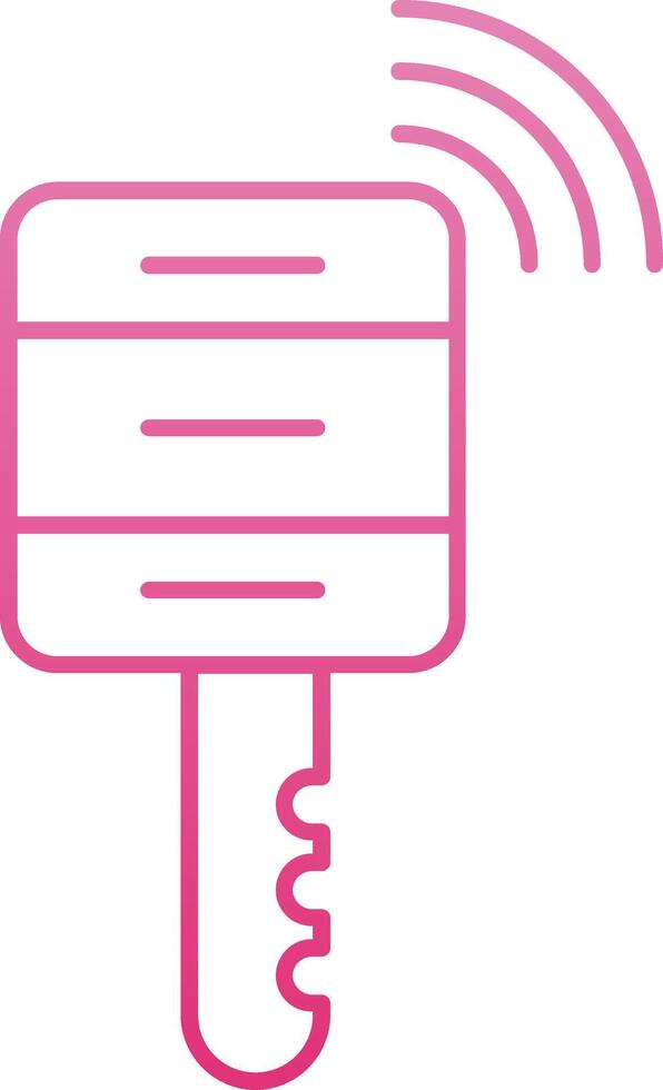 Smart Key Line Gradient Icon vector
