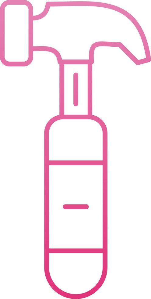 Hammer Line Gradient Icon vector