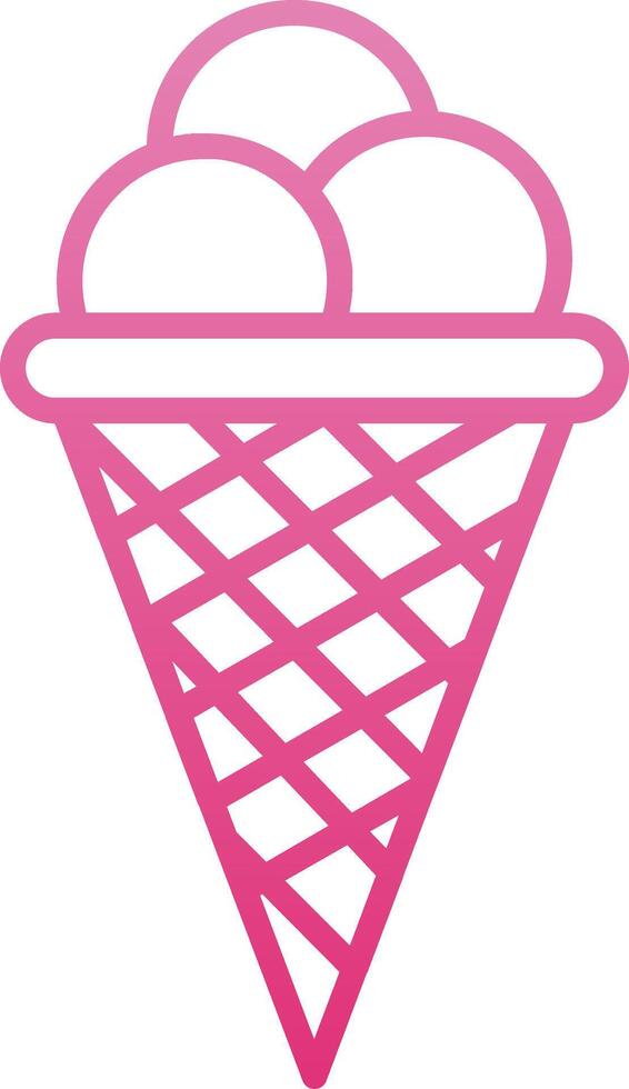 Ice Cream Line Gradient Icon vector