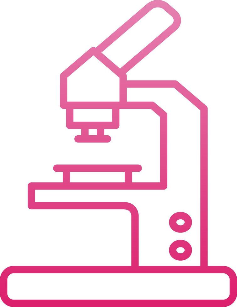 Microscope Line Gradient Icon vector