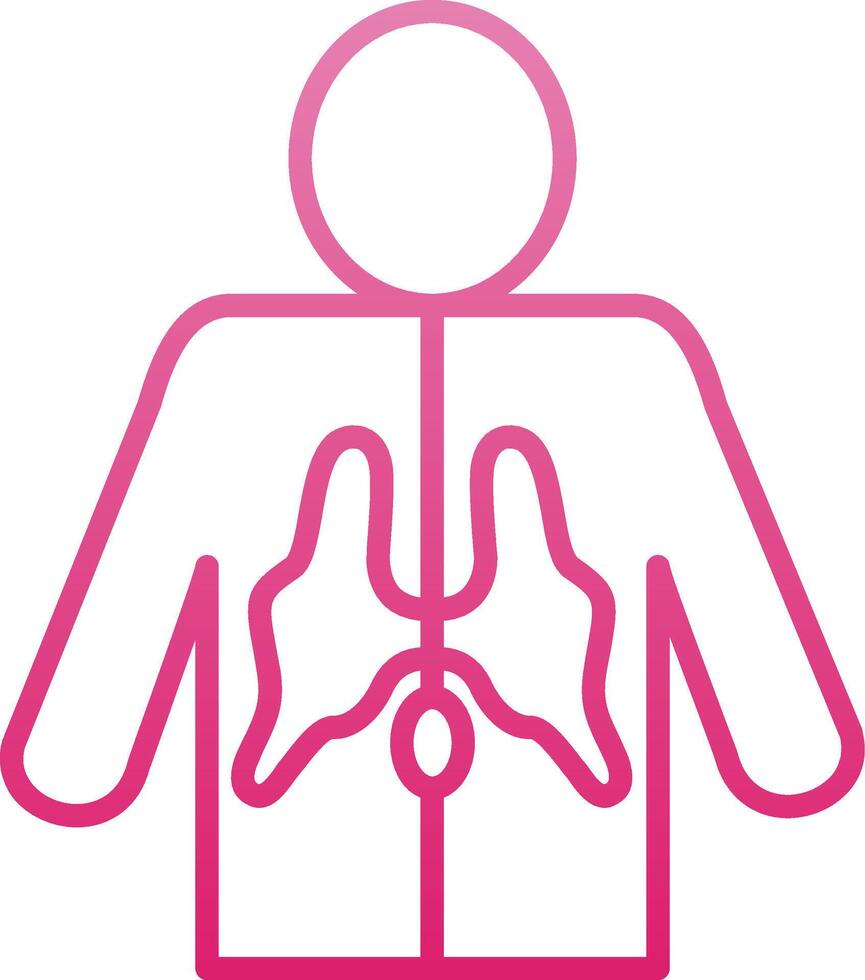 Spinal Cord Line Gradient Icon vector