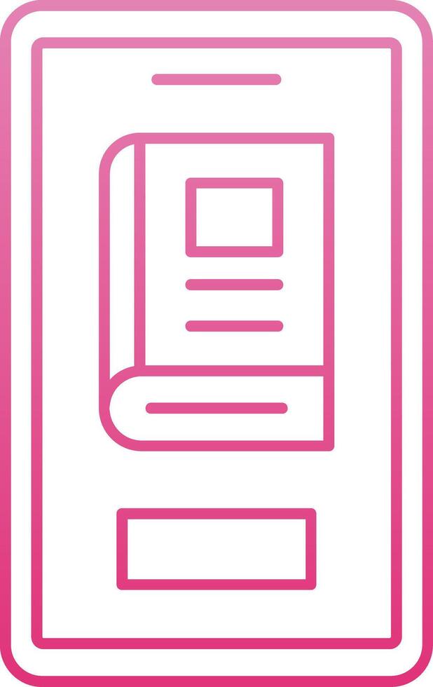Reading App Line Gradient Icon vector