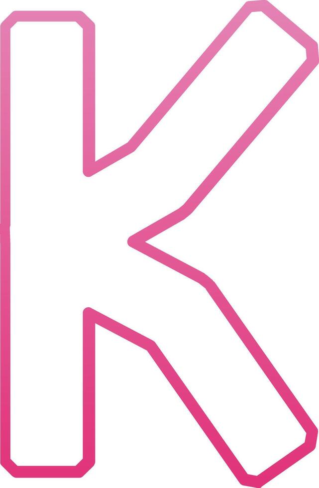Small k Icon vector