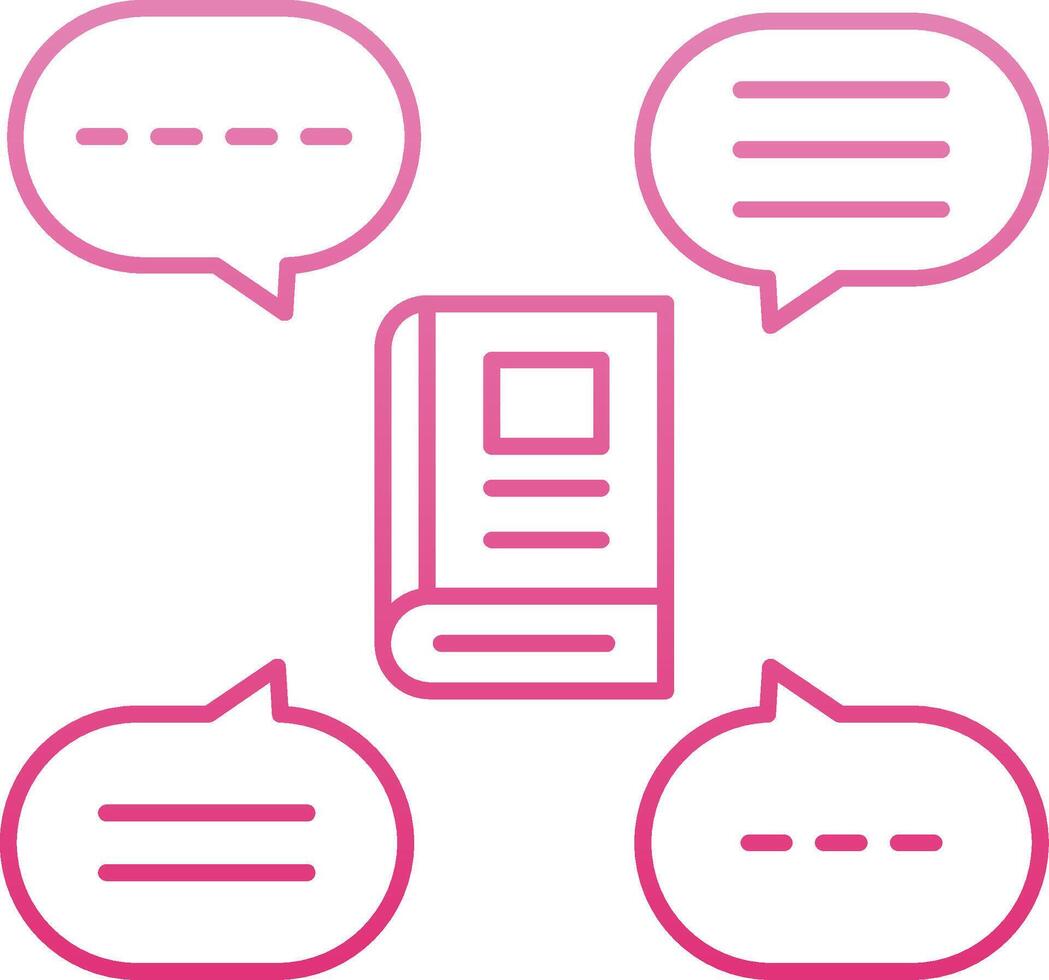 Discussion Group Line Gradient Icon vector