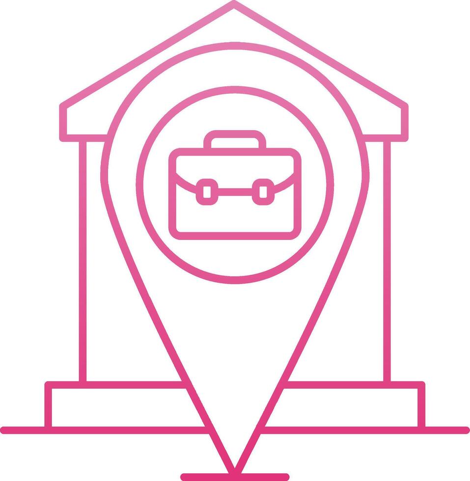 Remote Working Line Gradient Icon vector