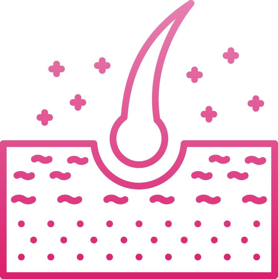 Hair Line Gradient Icon vector
