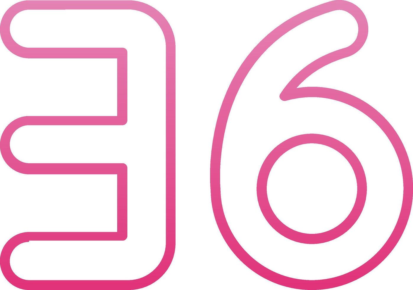 Thirty six Line Gradient Icon vector