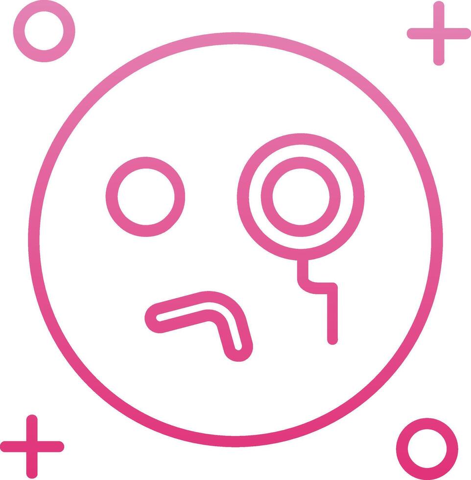 Monocle Line Gradient Icon vector