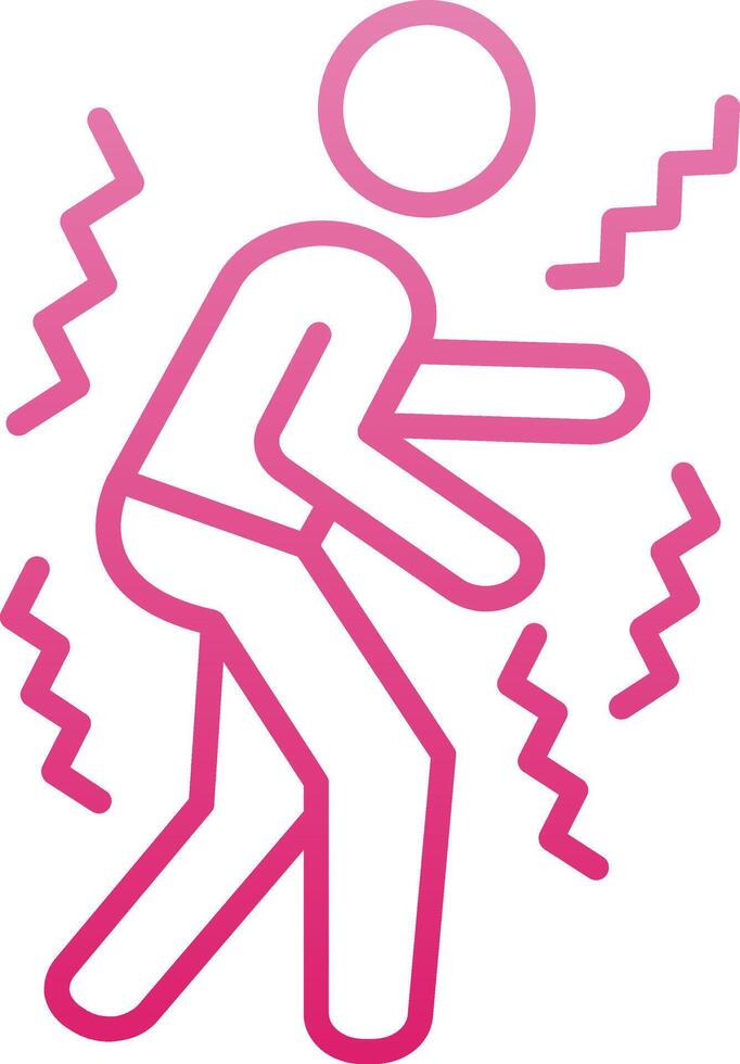 Parkinson Line Gradient Icon vector