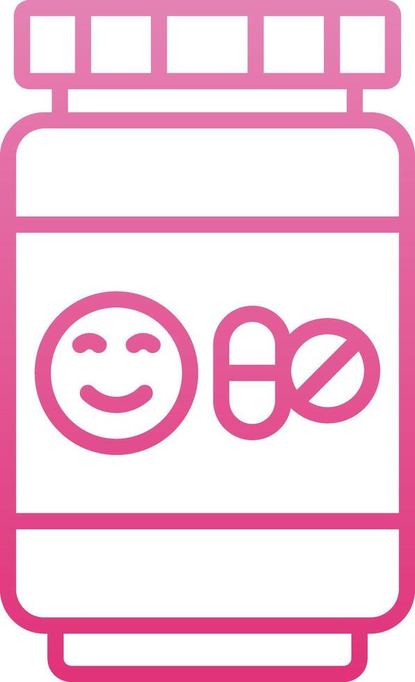Antidepressant Line Gradient Icon vector