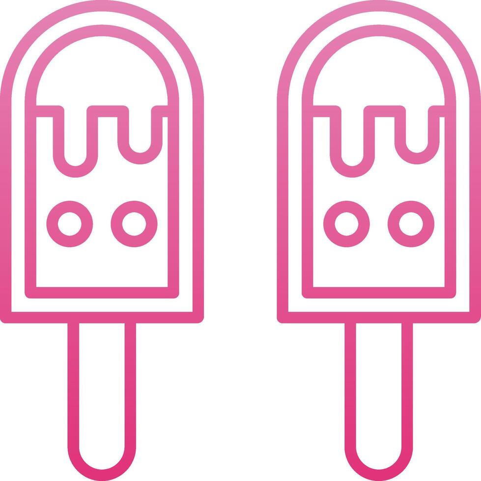 Ice Cream Line Gradient Icon vector