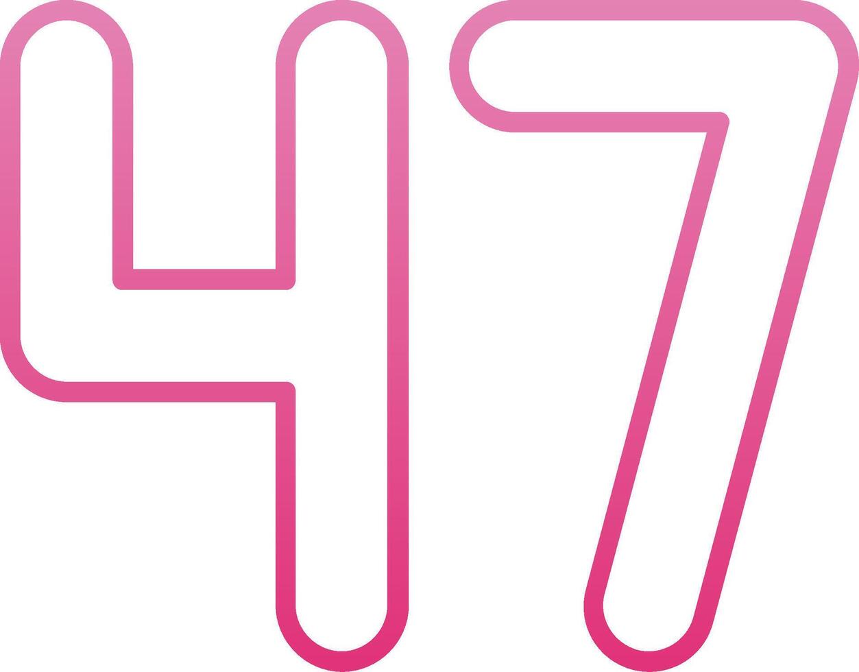 Forty seven Line Gradient Icon vector