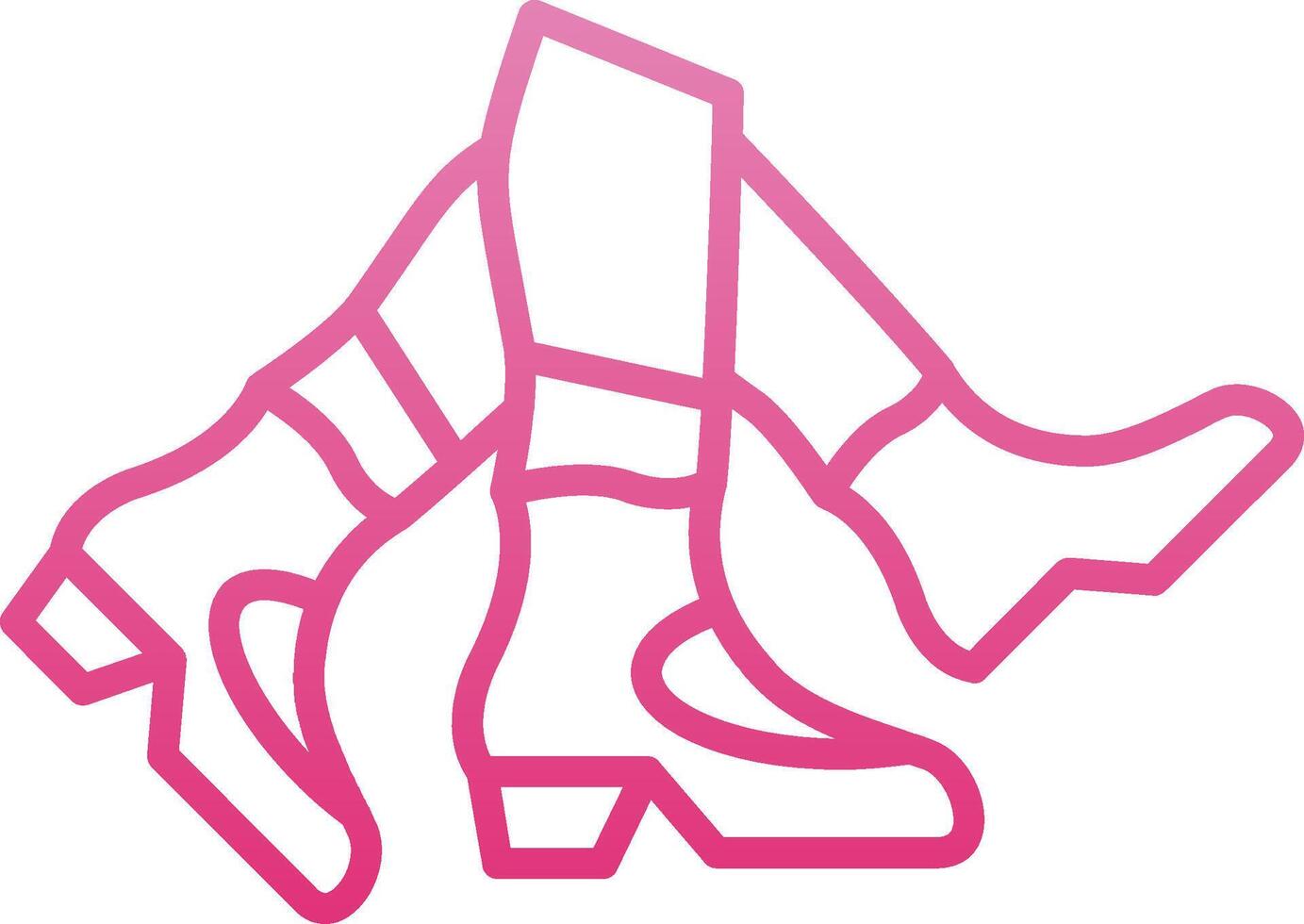 Toe Beat Line Gradient Icon vector