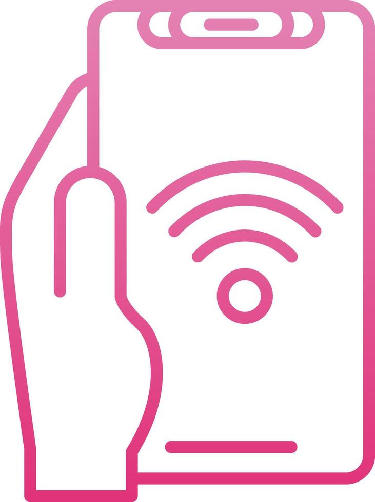 Wifi Line Gradient Icon vector