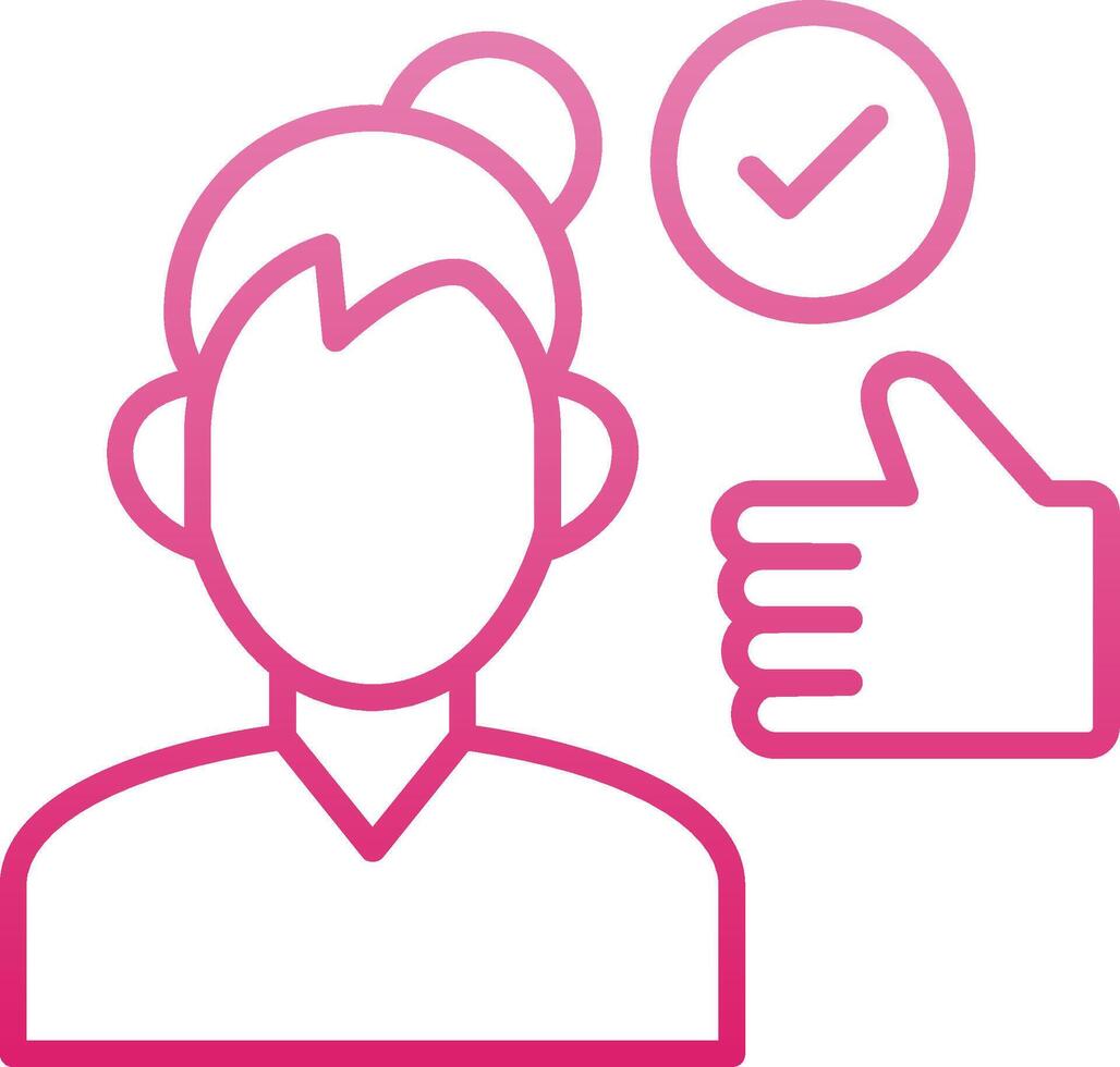 Work Done Line Gradient Icon vector