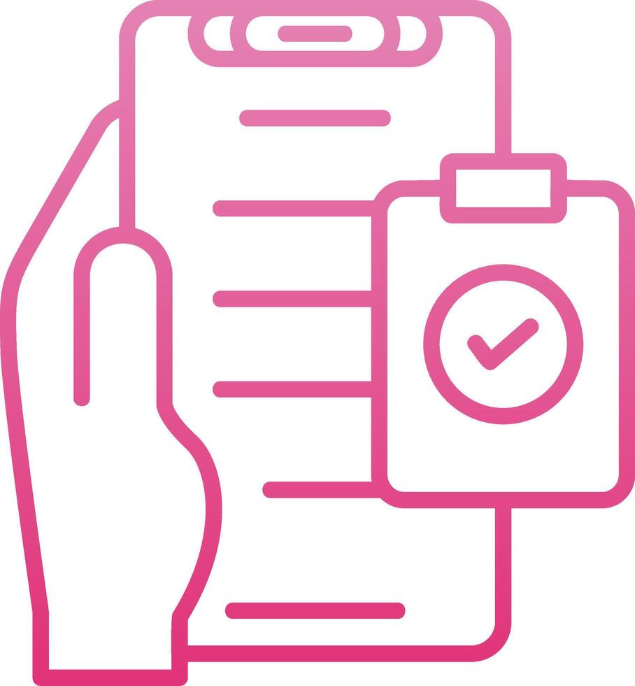 Check List Line Gradient Icon vector