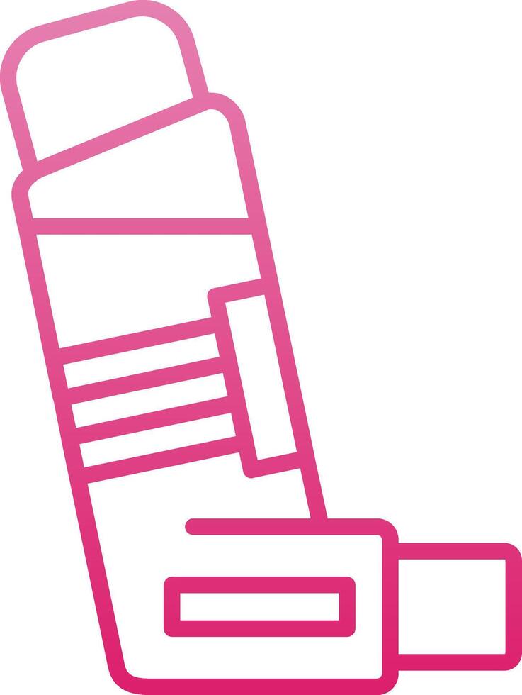 Inhaler Line Gradient Icon vector