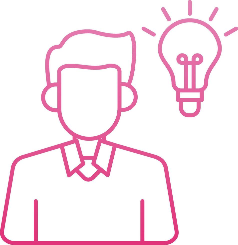 Idea Line Gradient Icon vector