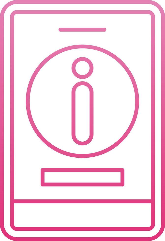 Information Line Gradient Icon vector
